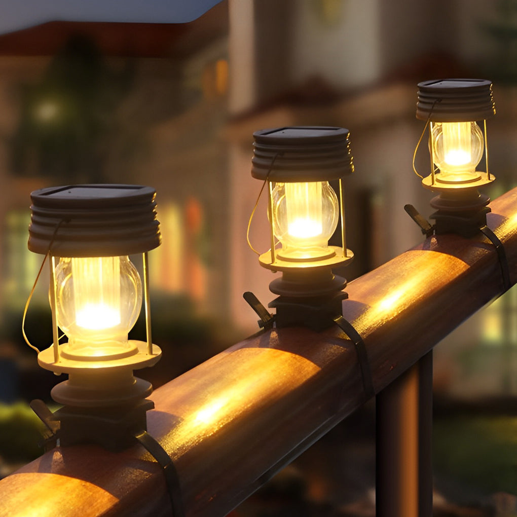 Vintage Outdoor Solar LED Lights - Waterproof Portable Garden Fixtures
