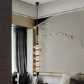 Modern Glass and Metal LED Mini Chandelier for Stylish Living Room