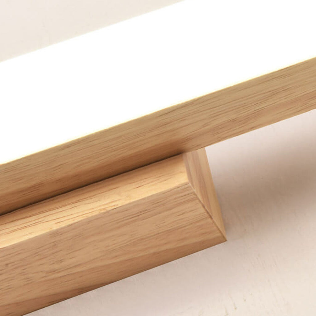 Scandinavian Natural Wood LED Wall Sconce Lamp for Modern Bathrooms
