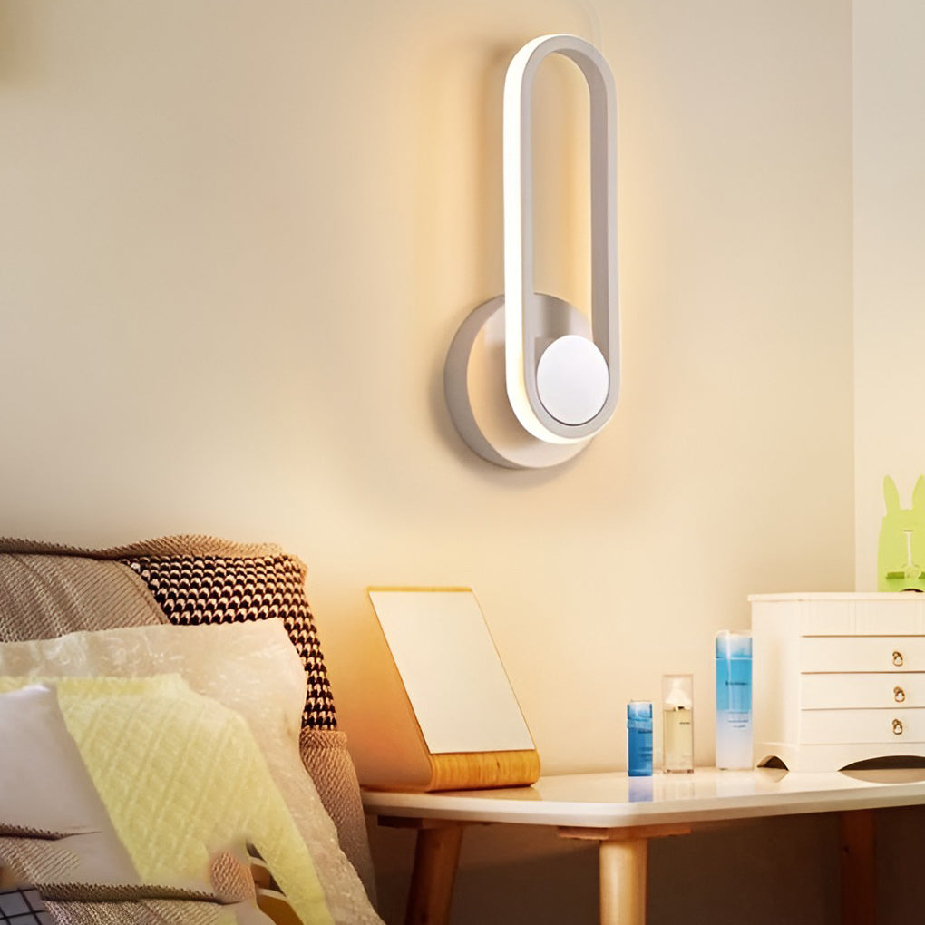 Nordic Style LED Wall Sconce Light - 330° Rotatable Rectangular Design