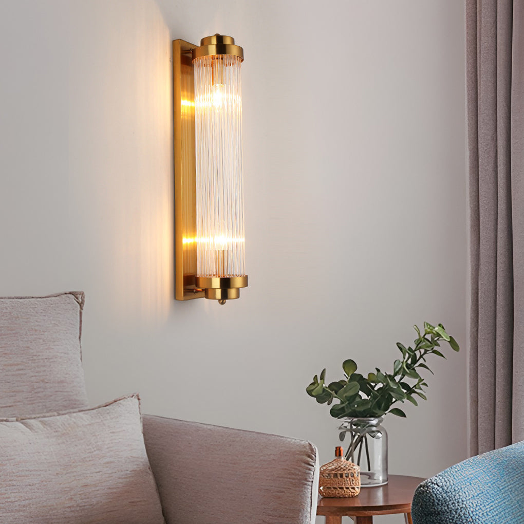 Nordic Style Adjustable Warm White LED Crystal Wall Sconce in Gold