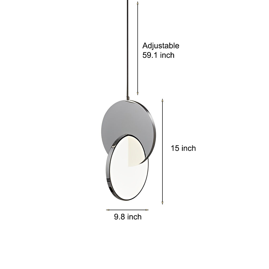 Post-Modern Round Stainless Steel LED Acrylic Pendant Light for Living Room