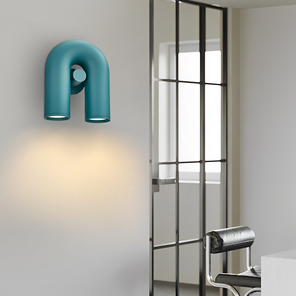Modern Rotatable U-Shaped LED Wall Sconce Lamp for Nordic Living Room