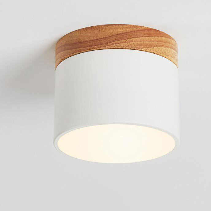 Elegant Scandinavian Solid Color LED Flush Mount Ceiling Light for Home
