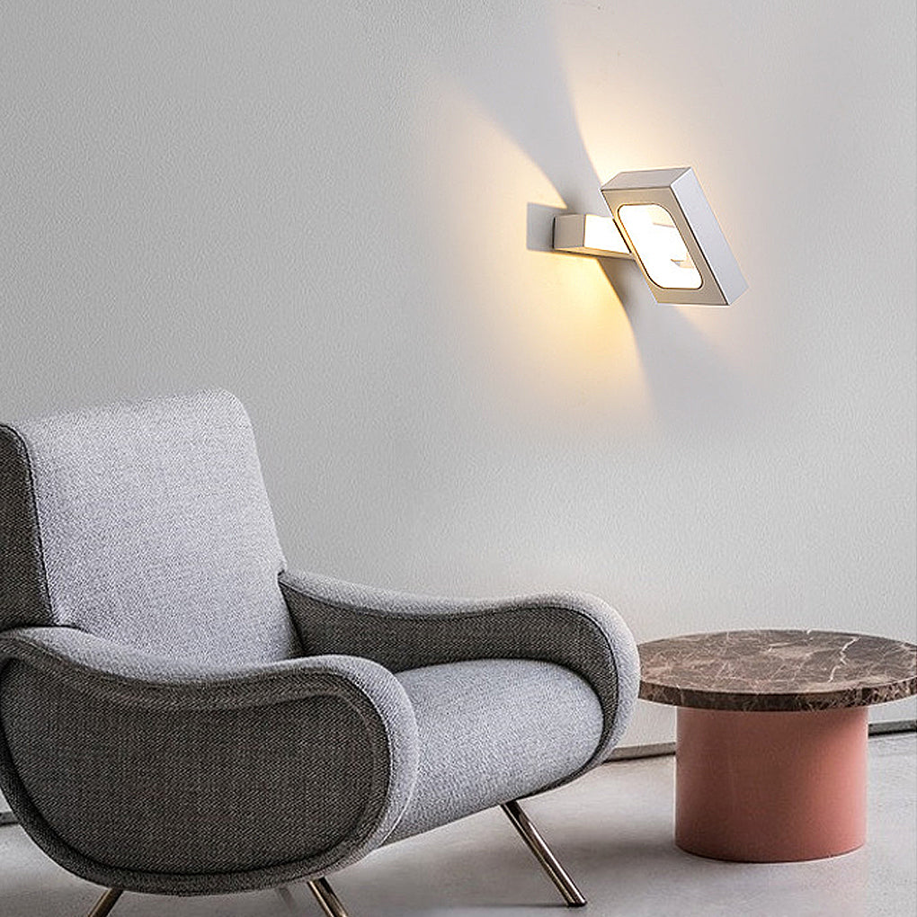 Adjustable 360° Rotating LED Wall Sconce Light Fixture for Modern Spaces