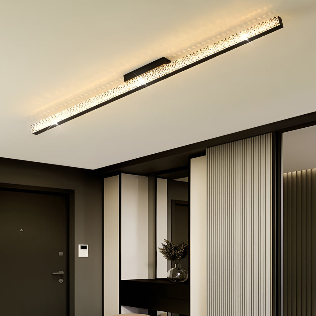 Modern Clear Acrylic Linear LED Wall Sconce for Entryway or Hallway