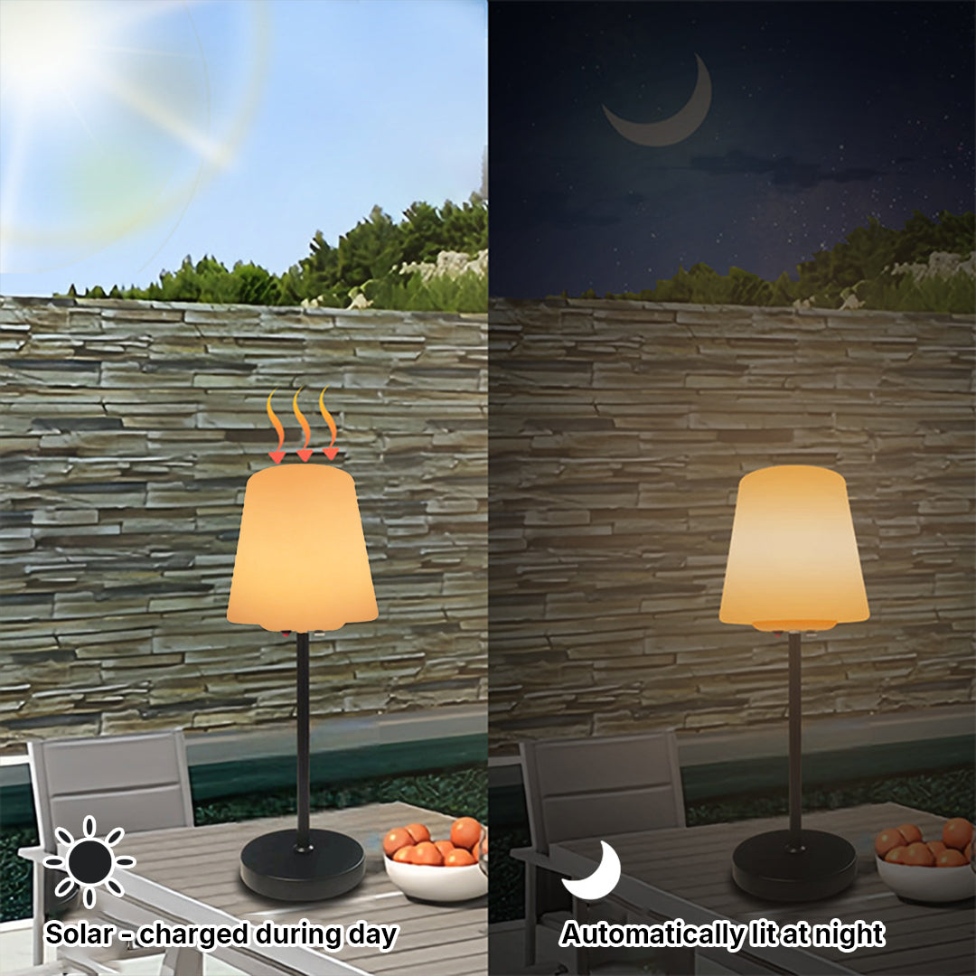 Elegant Waterproof Solar Desk Lamp with Remote Control for Outdoor Use