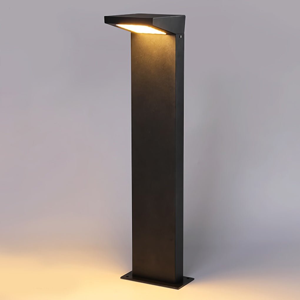 Modern Low Voltage Solar LED Bollard Light for Outdoor Landscaping