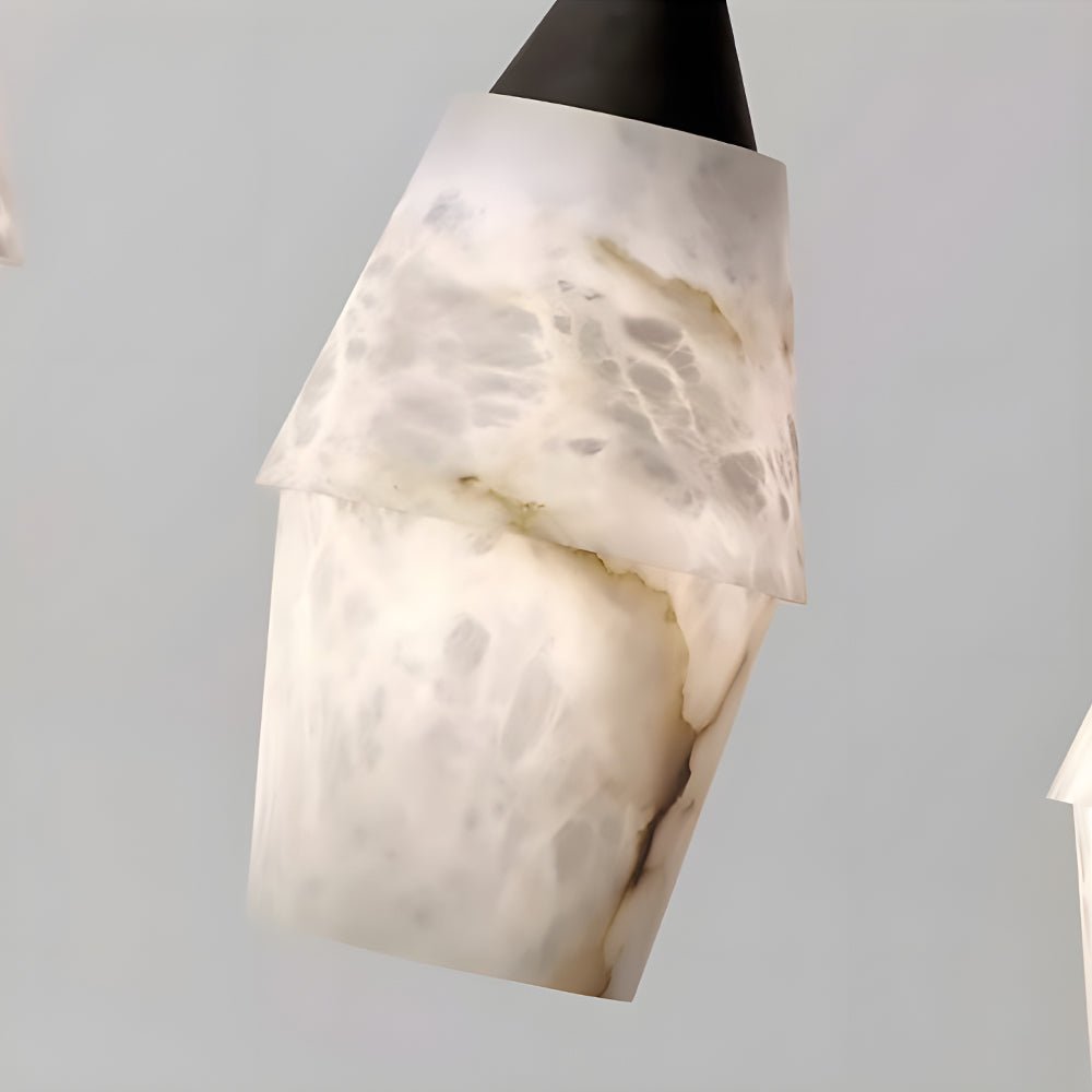 Elegant Alabaster Pendant Light Fixture for Kitchen Island - 1-Light