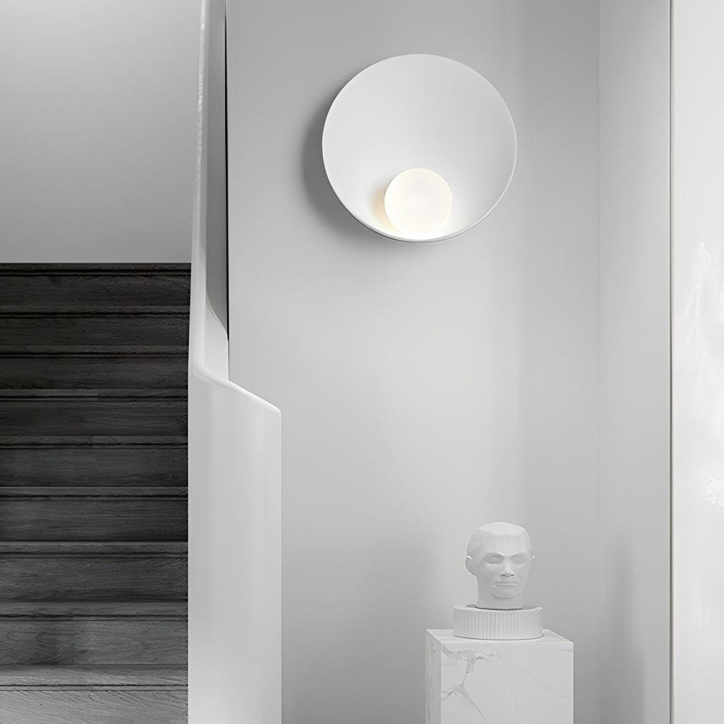 Nordic White Resin and Glass Decorative Wall Sconces for Living Room