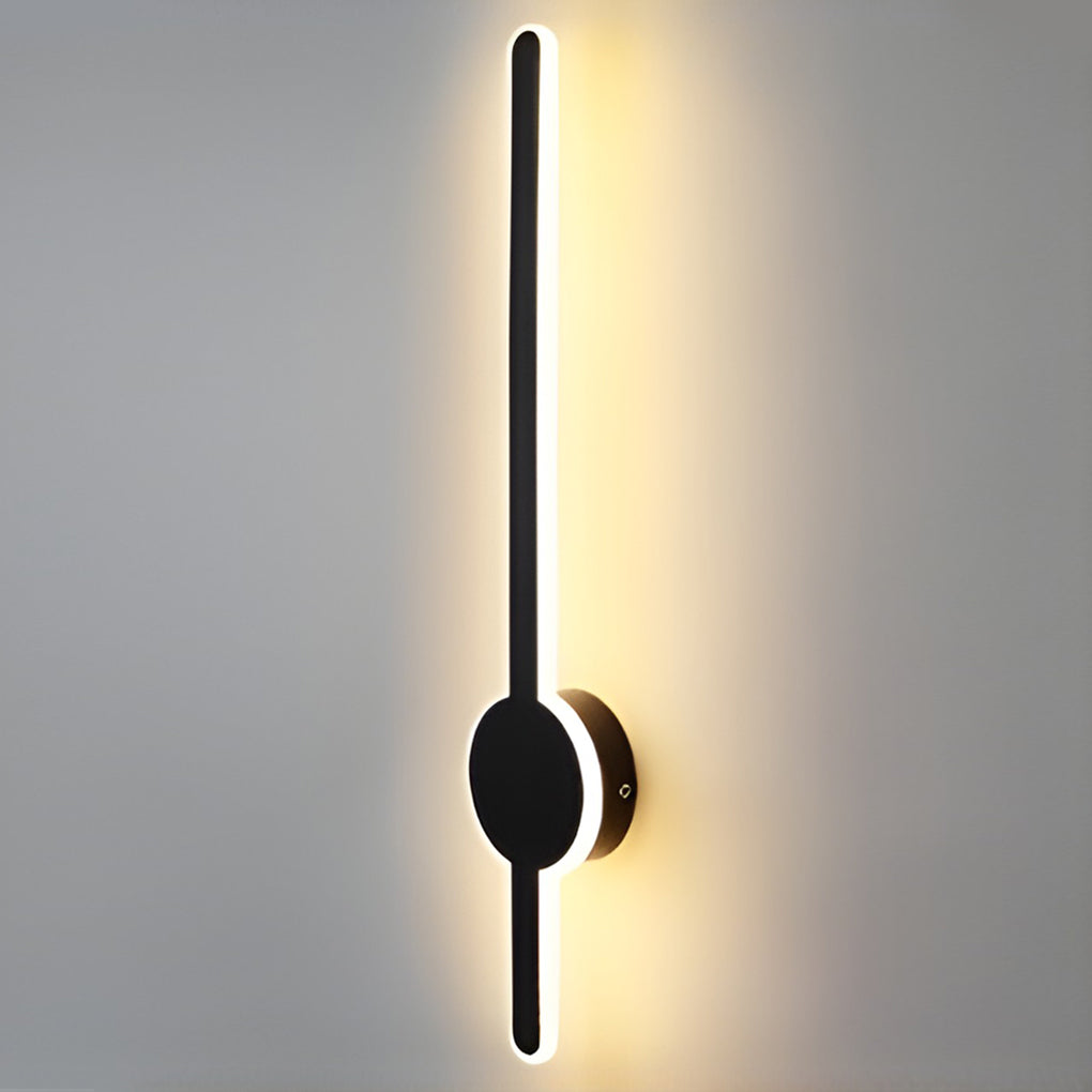 Sleek Modern LED Wall Sconce in Black/Gold/White for Living Room Decor