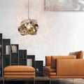 Unique Stainless Steel Hollow Post-Modern Chandelier for Living Room