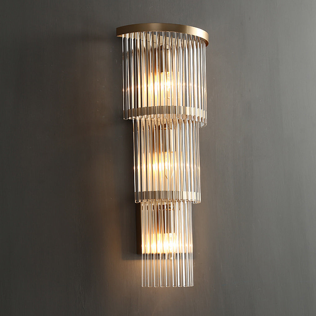 Nordic Style Warm Light Crystal Wall Sconce Lamp for Bedroom Decor