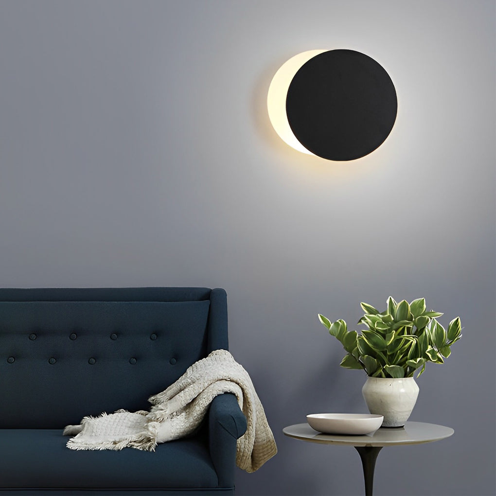 360° Rotatable LED Round Wall Sconce Light for Modern Home Décor