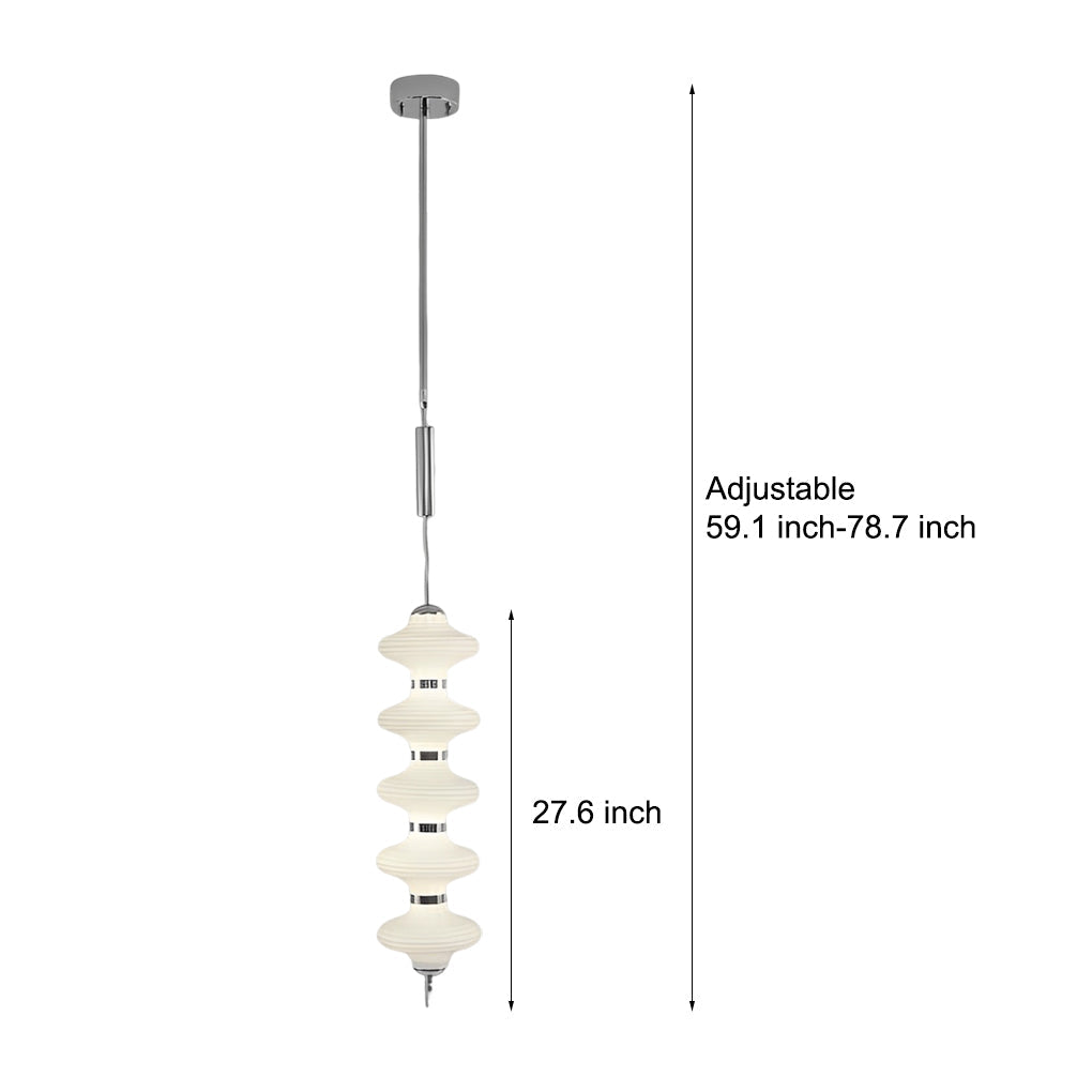 Minimalist Glass and Metal LED Gourd Chandelier for Dining Room Elegance