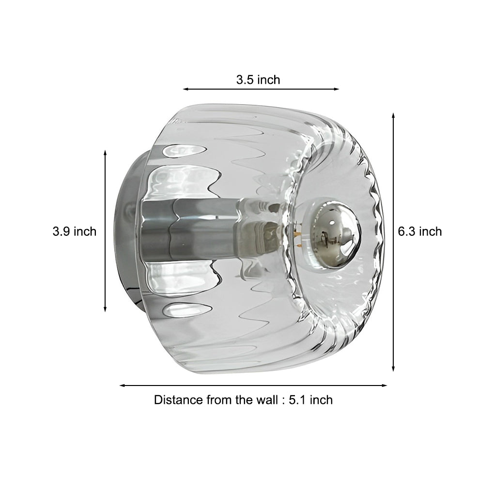 Modern Round Glass Jellyfish Wall Light Fixture for Contemporary Spaces