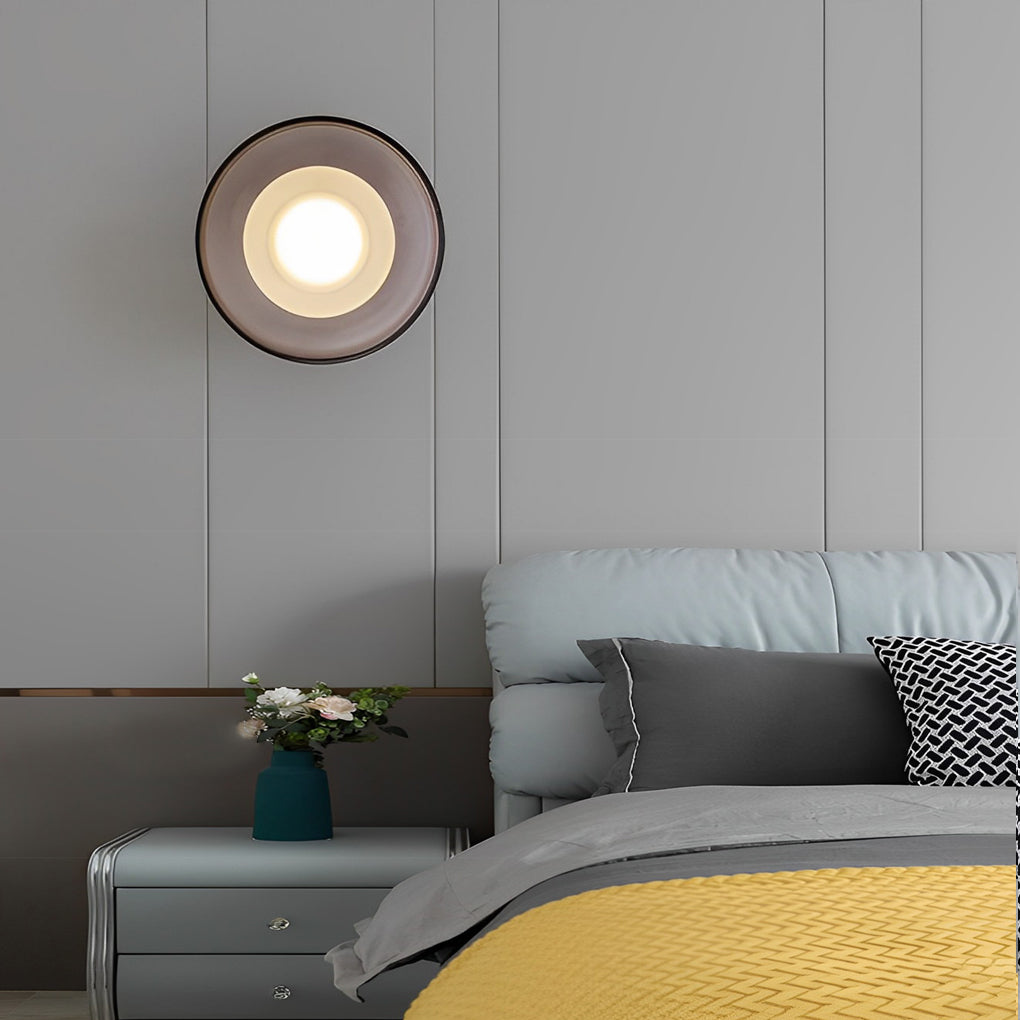 Post Modern Clear Glass LED Wall Sconce for Living Room & Hallway