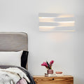 Modern White Geometric LED Wall Sconce Lamp for Living Room Decor