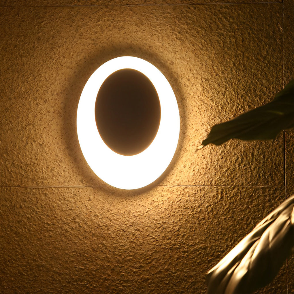 Modern Oval Waterproof LED Wall Sconce Light for Indoor Outdoor Decor