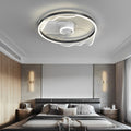 Modern White Bladeless LED Ceiling Fan with Mute Function for Living Room