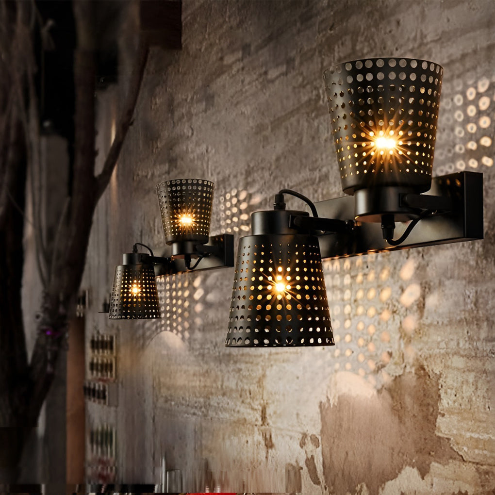 Adjustable Black Iron Industrial Wall Sconce Light for Retro Home Decor