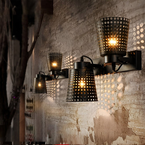 Adjustable Black Iron Industrial Wall Sconce Light for Retro Home Decor