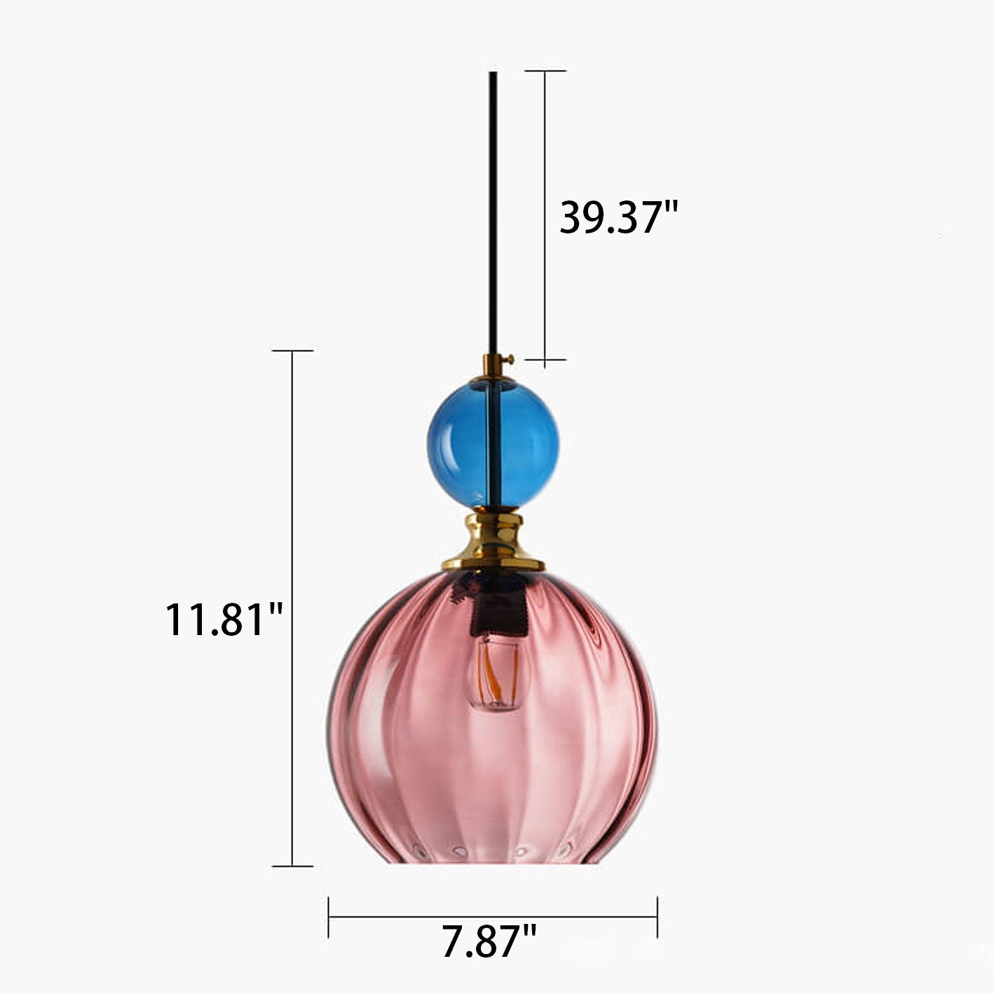 Creative Danish Striped Glass Round Chandelier for Modern Living Spaces
