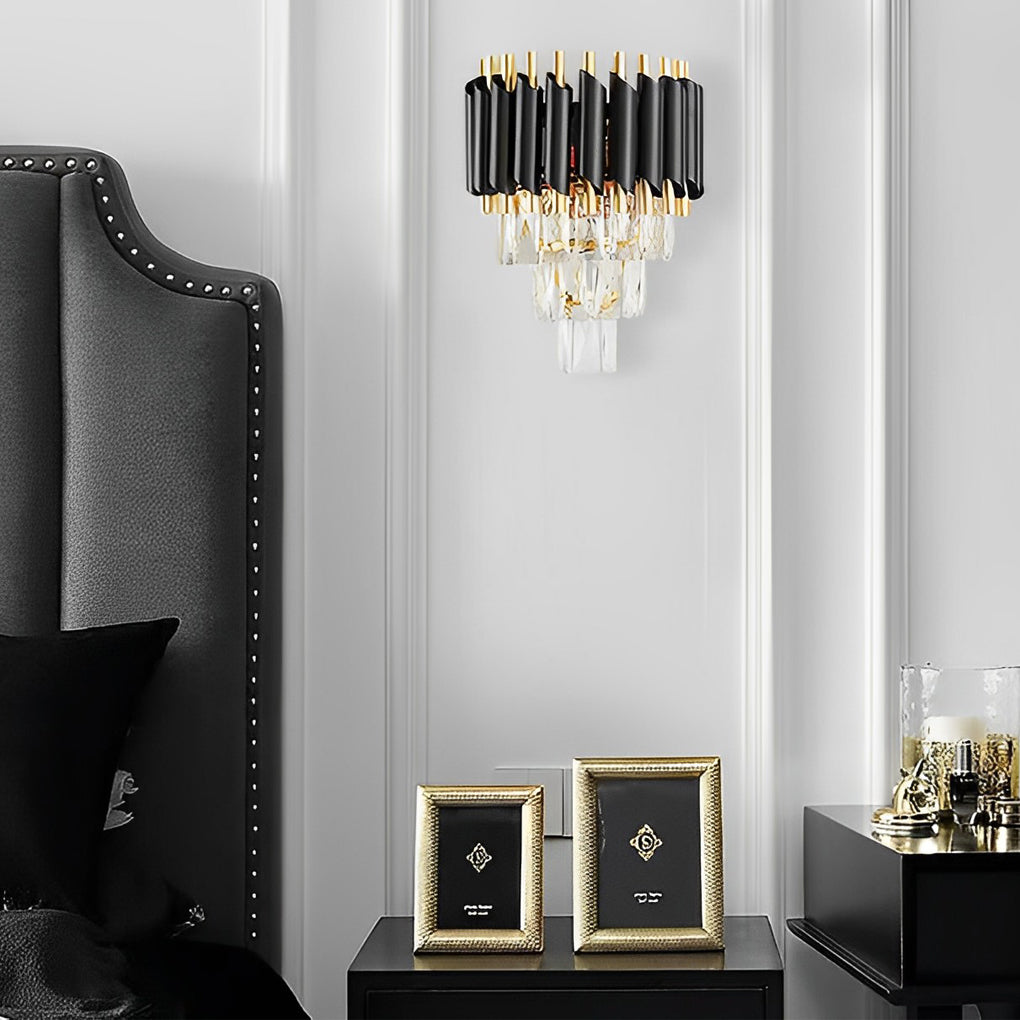 Elegant Postmodern Crystal Glass LED Wall Sconce for Stylish Interiors