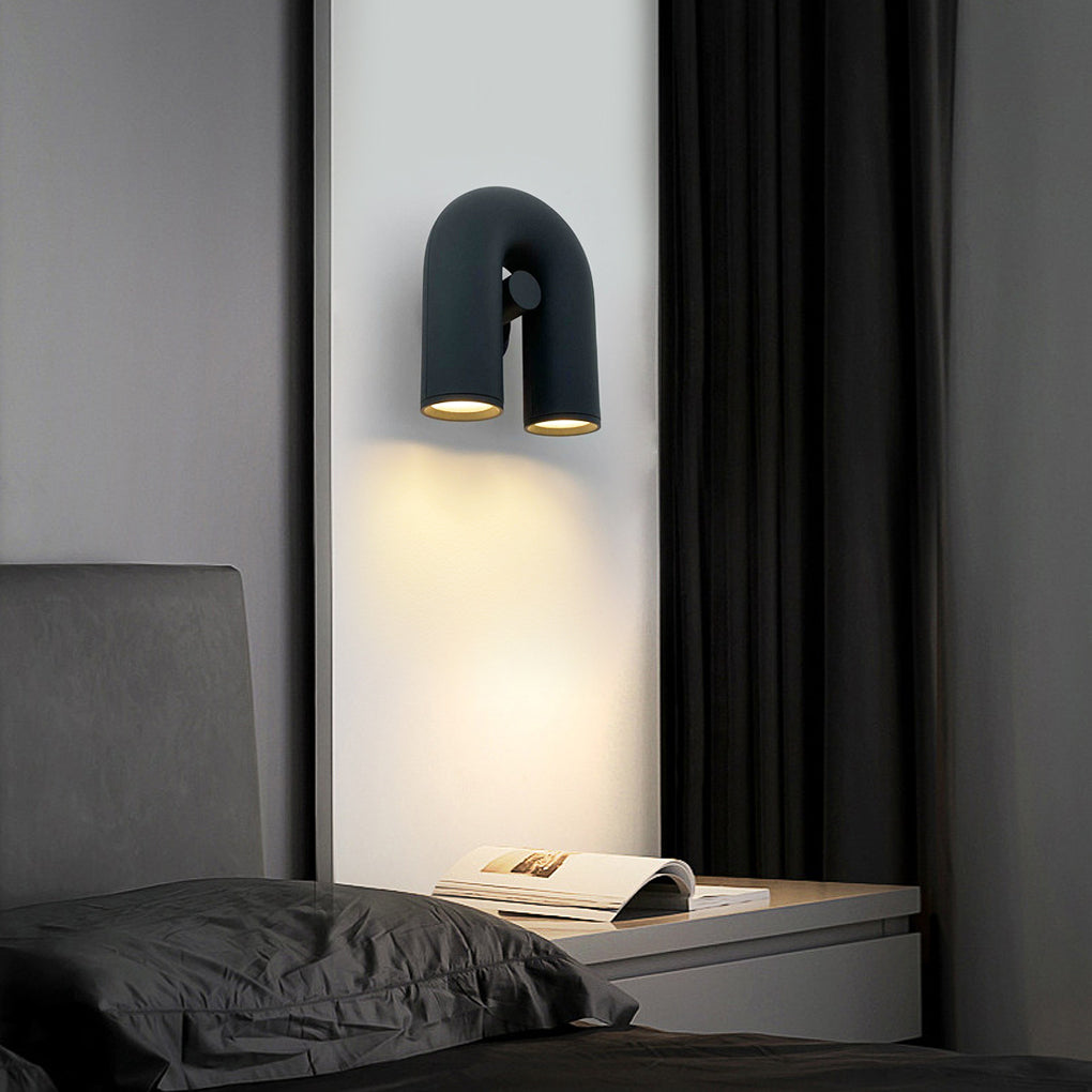 Modern Rotatable U-Shaped LED Wall Sconce Lamp for Nordic Living Room