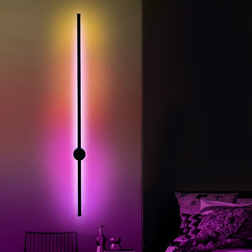 RGB Color-Changing LED Linear Wall Sconces for Modern Living Spaces