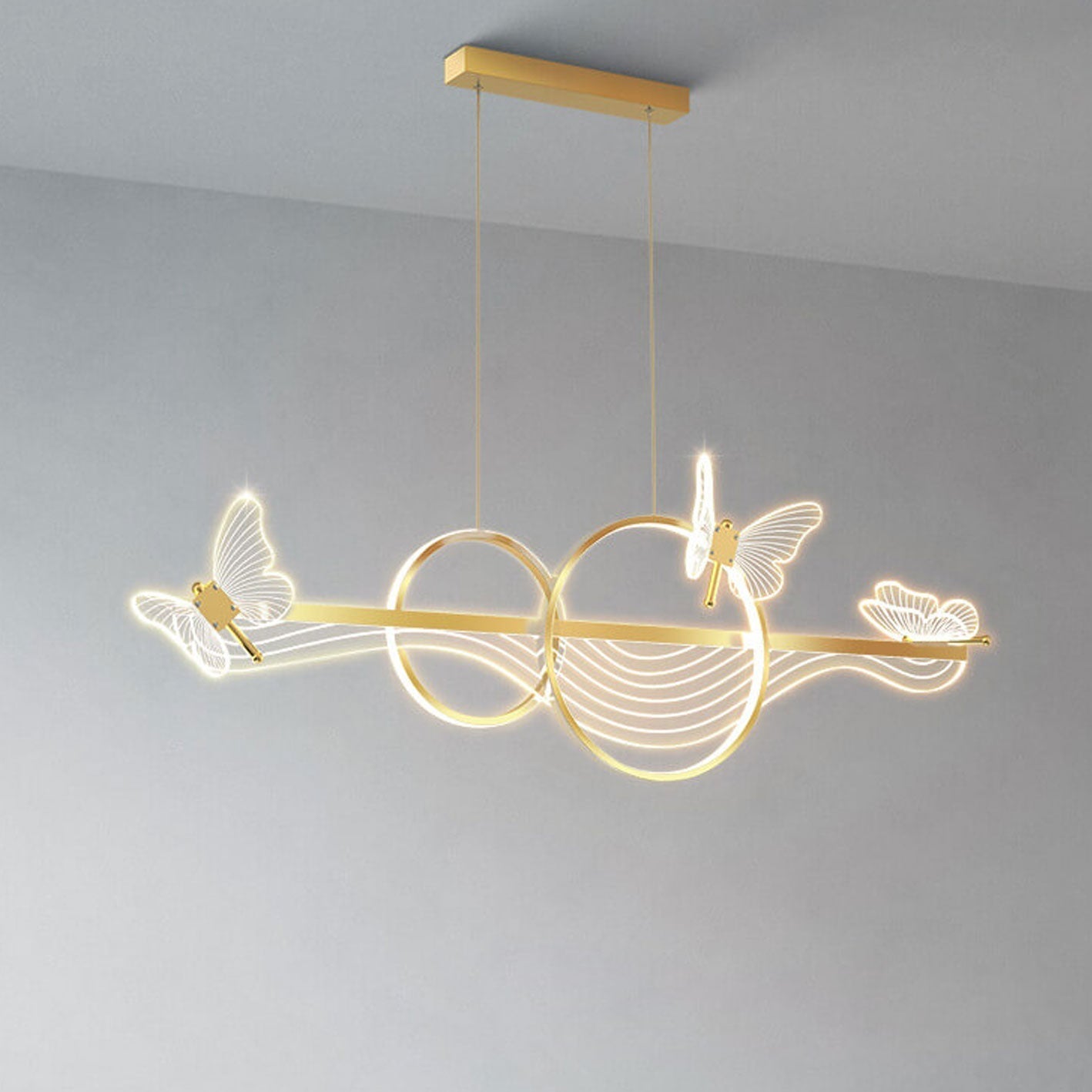 Luxury Nordic Style LED Chandelier Pendant Light for Kitchen Island