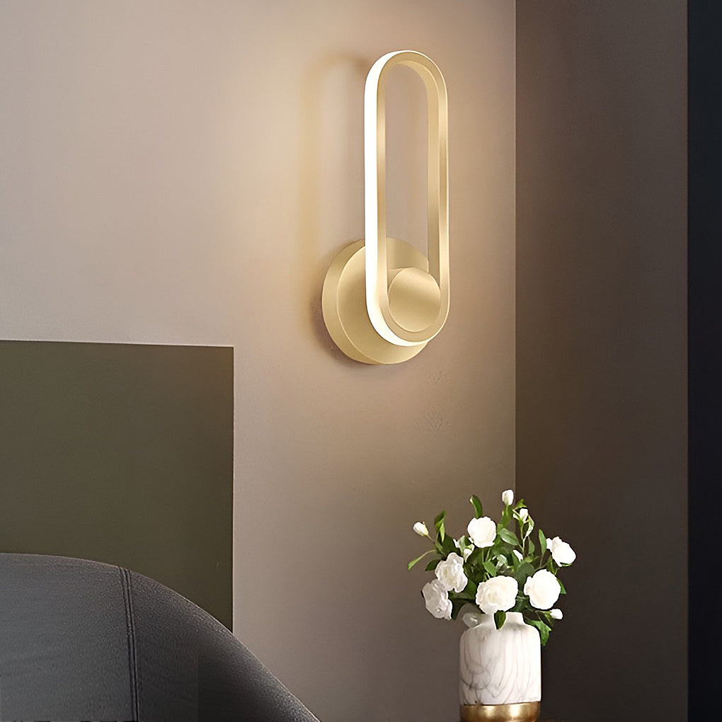 Nordic Style LED Wall Sconce Light - 330° Rotatable Rectangular Design