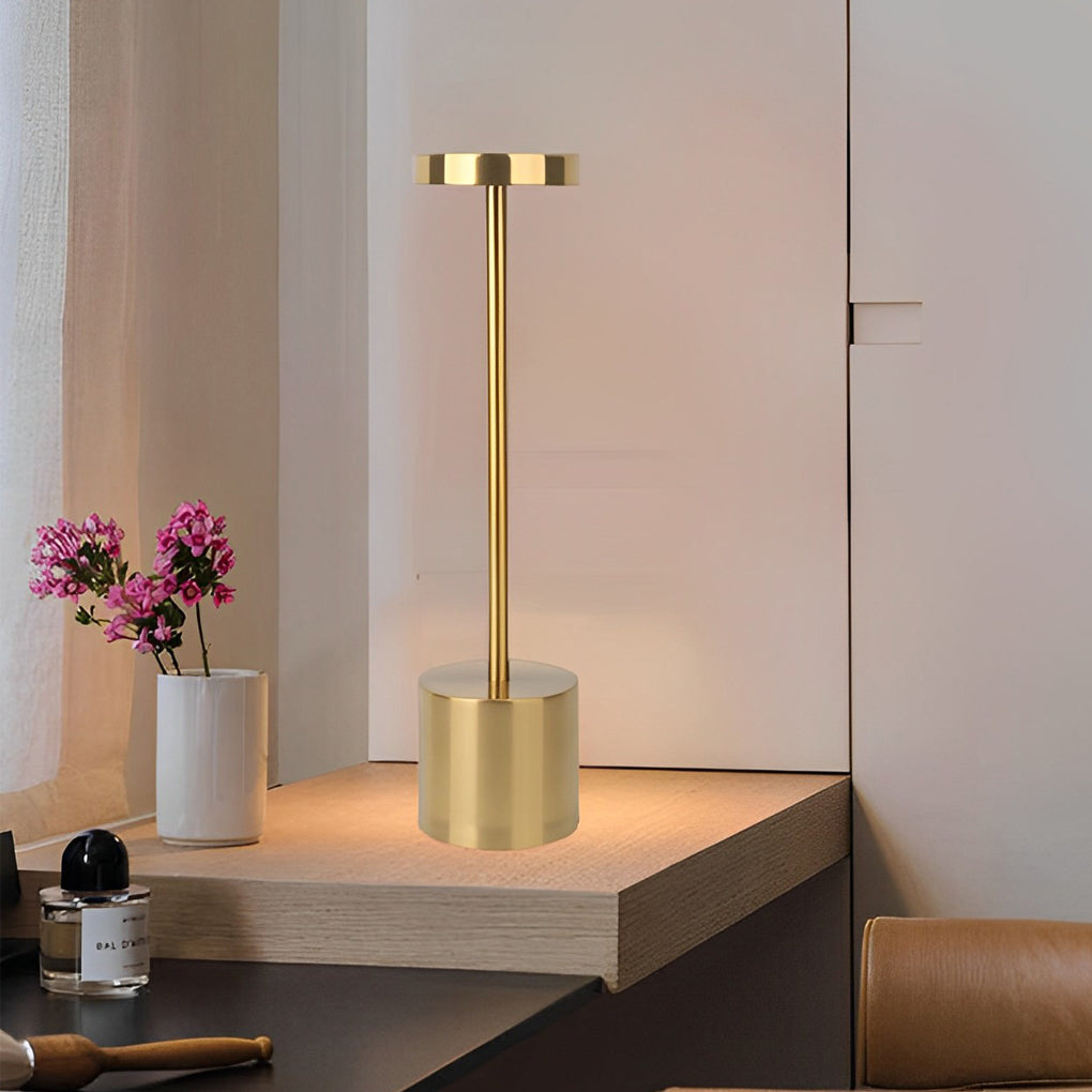 Modern Rechargeable LED Rod Table Lamp for Living Room Bedroom Decor