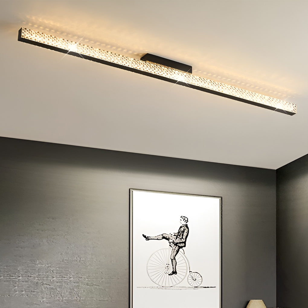 Modern Clear Acrylic Linear LED Wall Sconce for Entryway or Hallway