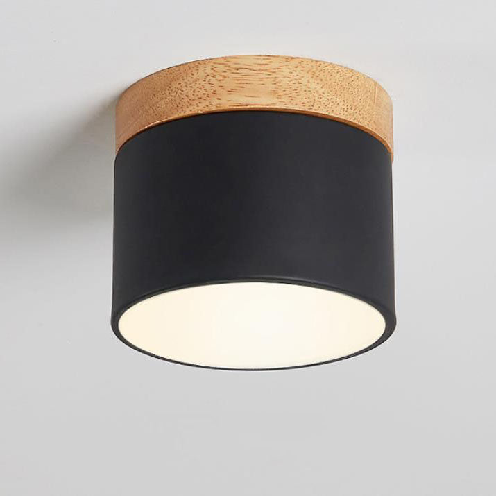Elegant Scandinavian Solid Color LED Flush Mount Ceiling Light for Home