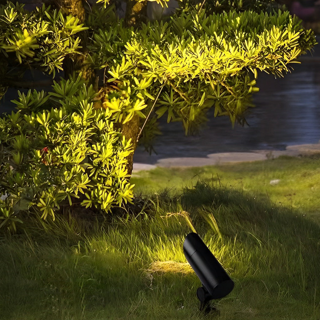 Sleek Black Waterproof LED Outdoor Spotlights for Garden Pathway Lighting