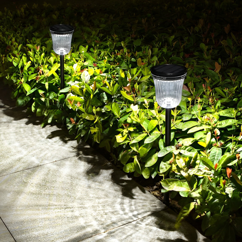 2-Pack Solar-Powered Motion Sensor Outdoor Garden Lights, Waterproof Design