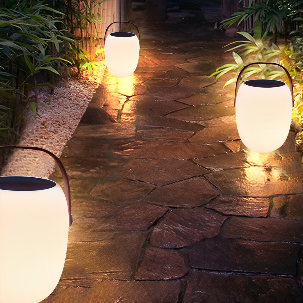 Elegant Portable Solar LED Lanterns for Outdoor Patio Garden Decor
