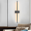 Postmodern Rectangle Warm LED Wall Sconce in Elegant Black for Living Room