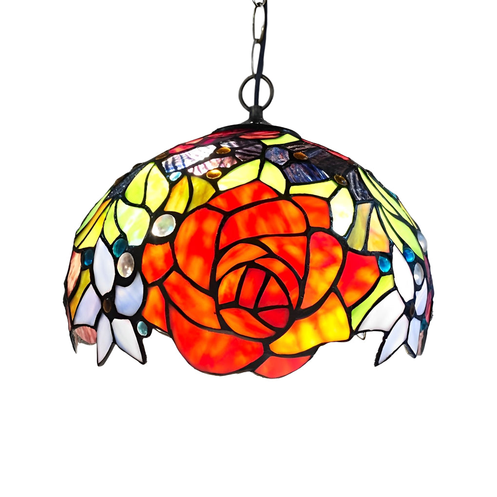 Colorful Handmade Baroque Glass Chandelier for Elegant Living Spaces