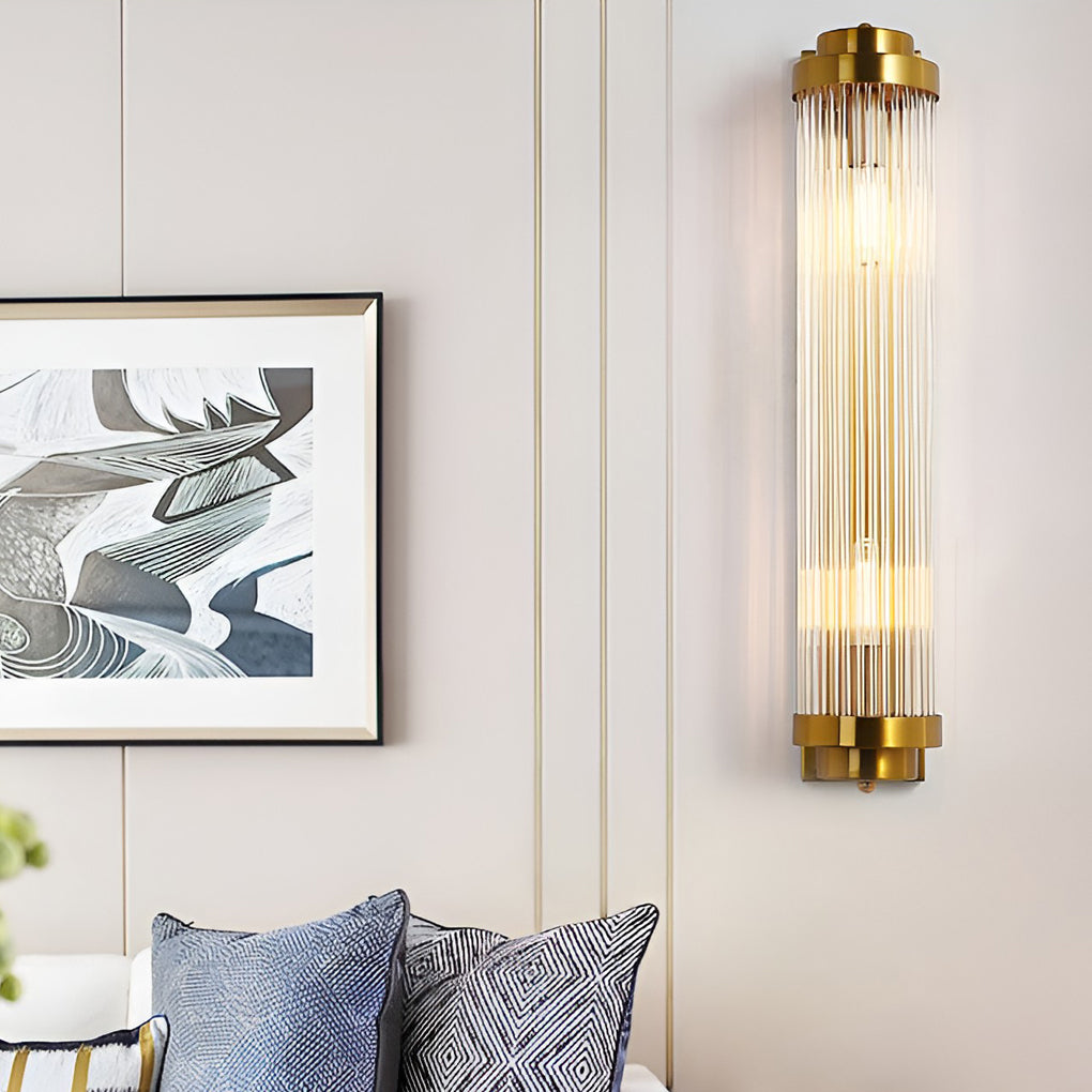 Nordic Style Adjustable Warm White LED Crystal Wall Sconce in Gold