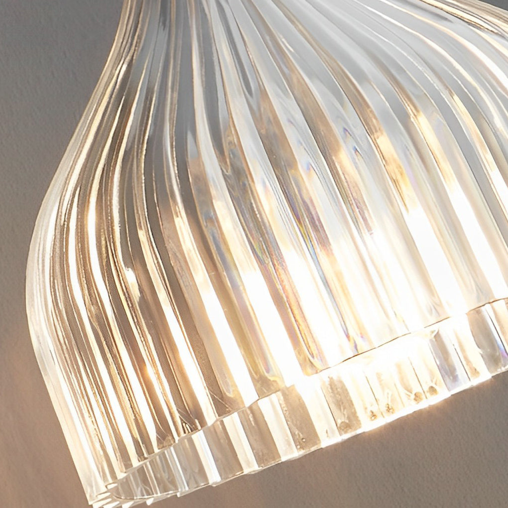 Modern Iron Pleated Lampshade Wall Sconce for Living Room Decor