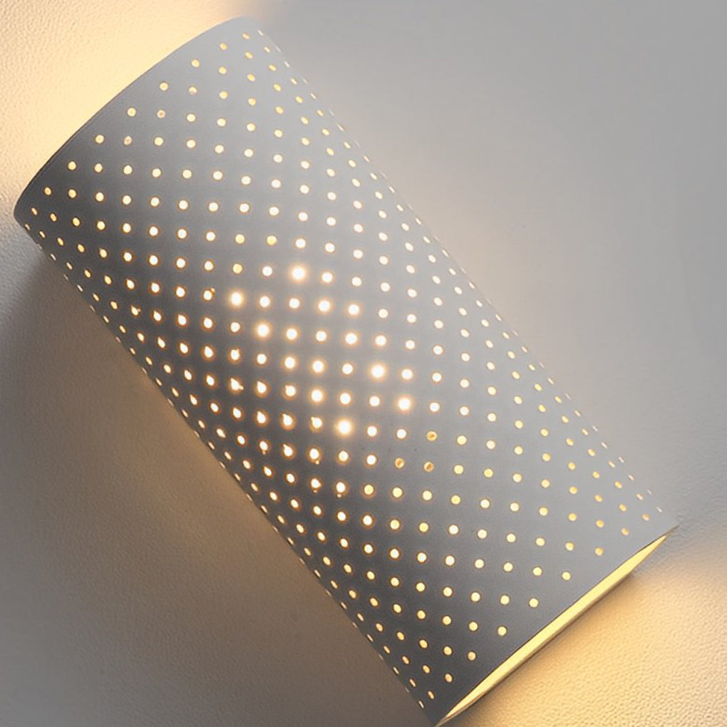 Sleek White Minimalist Gypsum LED Wall Lamp for Modern Indoor Spaces