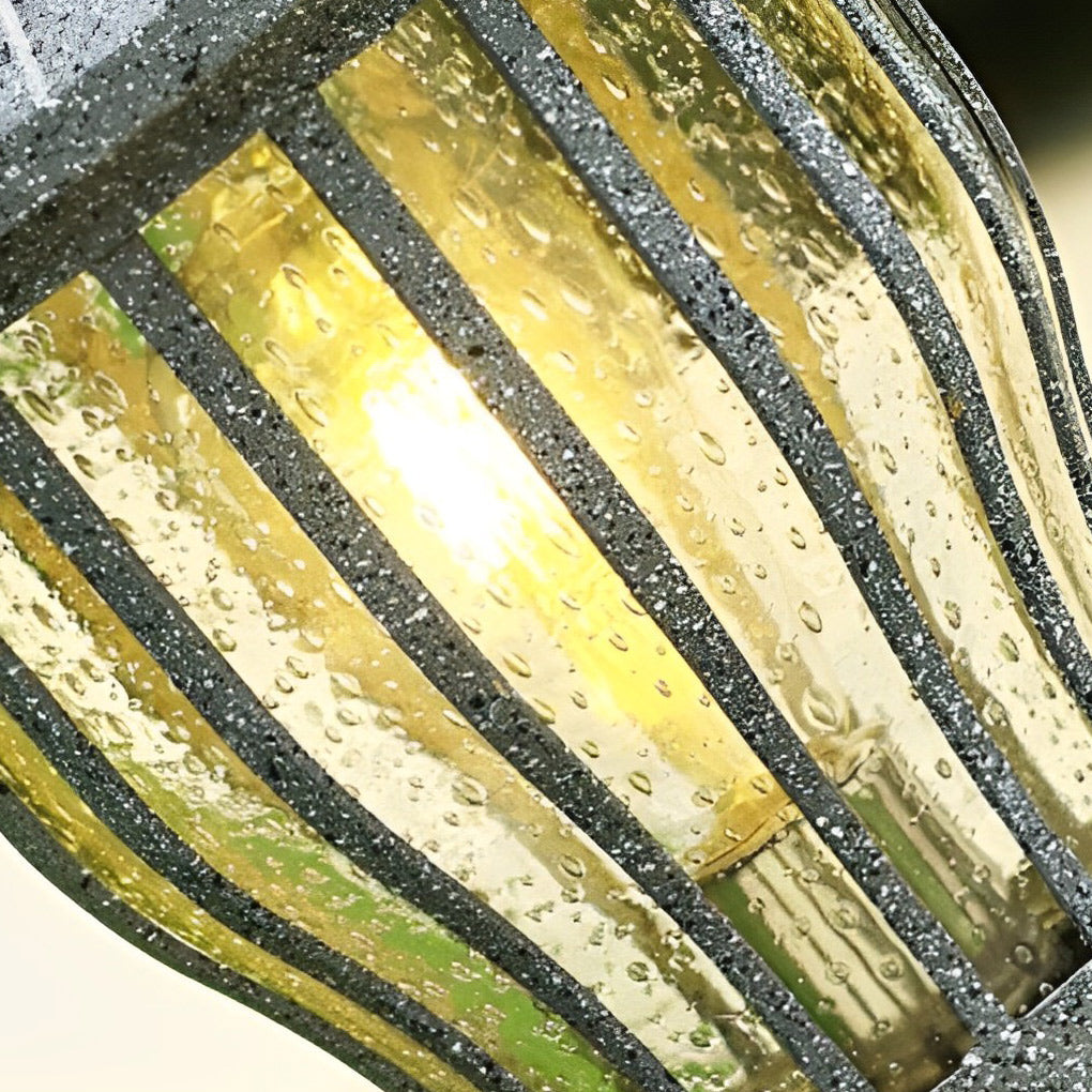 Vintage-Style Hardwired Caged Aluminum Pathway Light for Outdoors