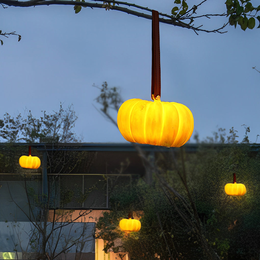 Waterproof USB Rechargeable Portable LED Pumpkin Lantern for Outdoor Decor