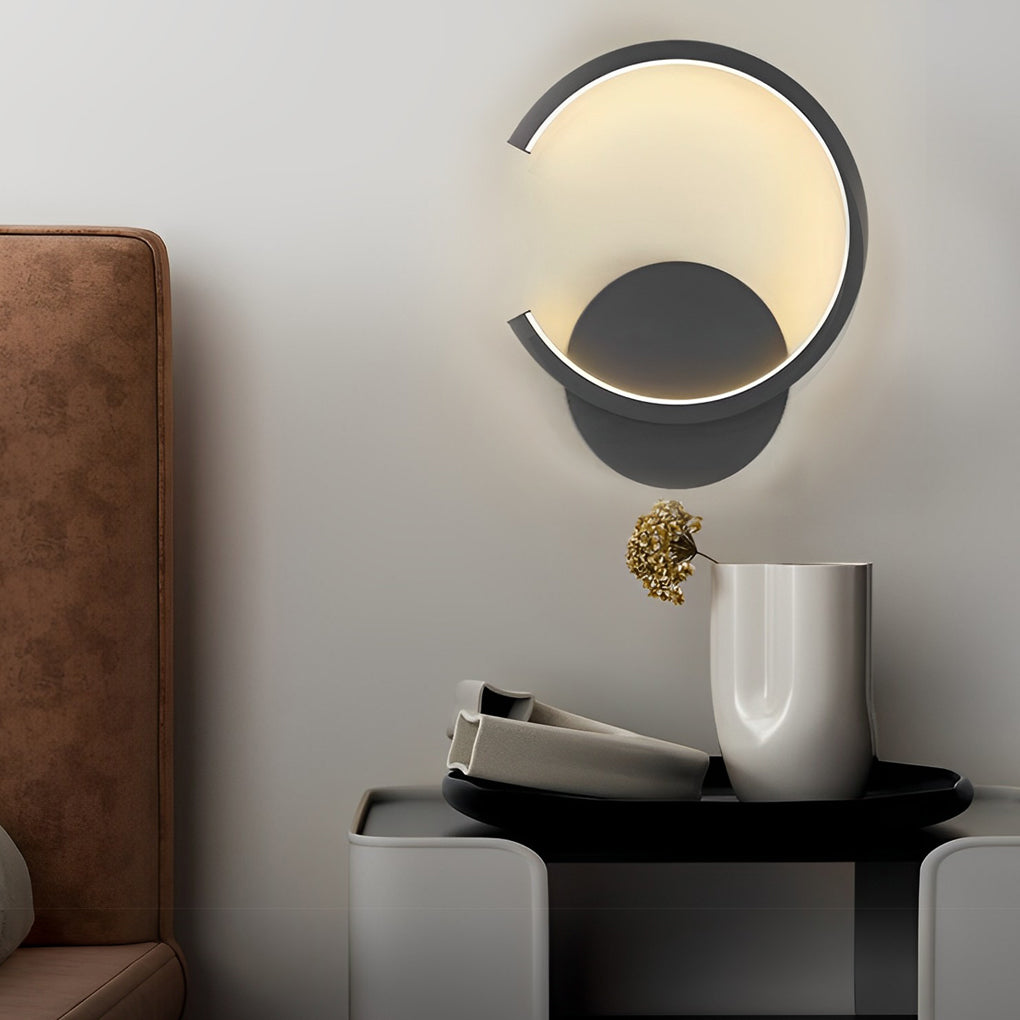 Nordic Round Stepless Dimming LED Wall Sconce Light for Living Room