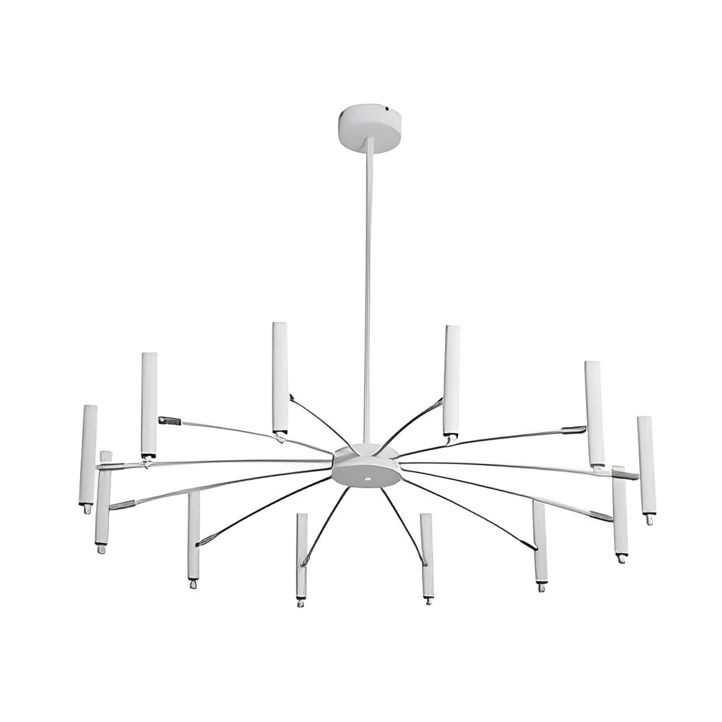 Stylish Adjustable Metal LED Chandelier for Dining Room - Three-Step Dimming