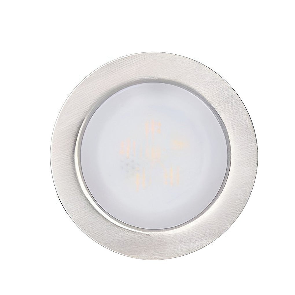 Sleek Outdoor LED Ground Lights - White Stainless Steel Deck Fixtures