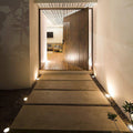 Modern Black Solar-Powered In-Ground LED Well Lights for Outdoor Spaces