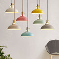Vibrant Industrial 1-Light Metal Barn Shade Pendant Light for Kitchen